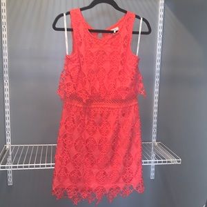 Soieblu Coral crochet mini dress